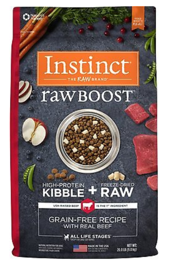 Instinct Raw Boost Grain-Free Recipe with Real Beef & Freeze-Dried Raw Pieces